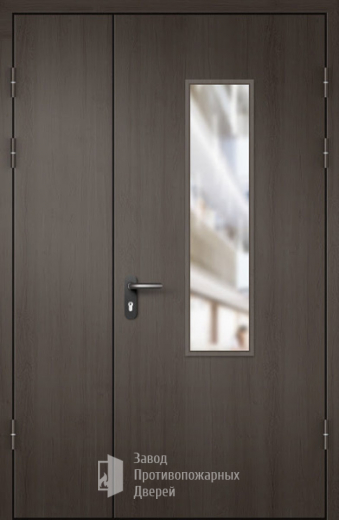 Фото двери «МДФ полуторная со стеклом №24» в Наро-Фоминску