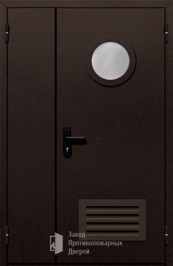 Фото двери «Полуторная с вентиляцией и стеклом №410» в Наро-Фоминску