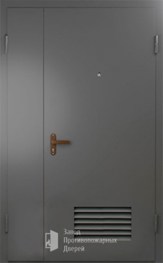 Фото двери «Техническая дверь №7 полуторная с вентиляционной решеткой» в Наро-Фоминску