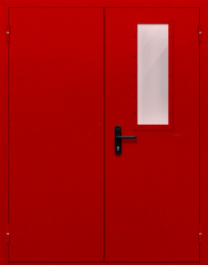 Фото двери «Двупольная со стеклом (красная)» в Наро-Фоминску