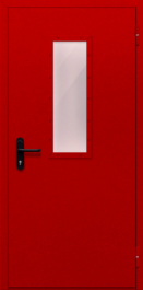 Фото двери «Однопольная со стеклом (красная)» в Наро-Фоминску